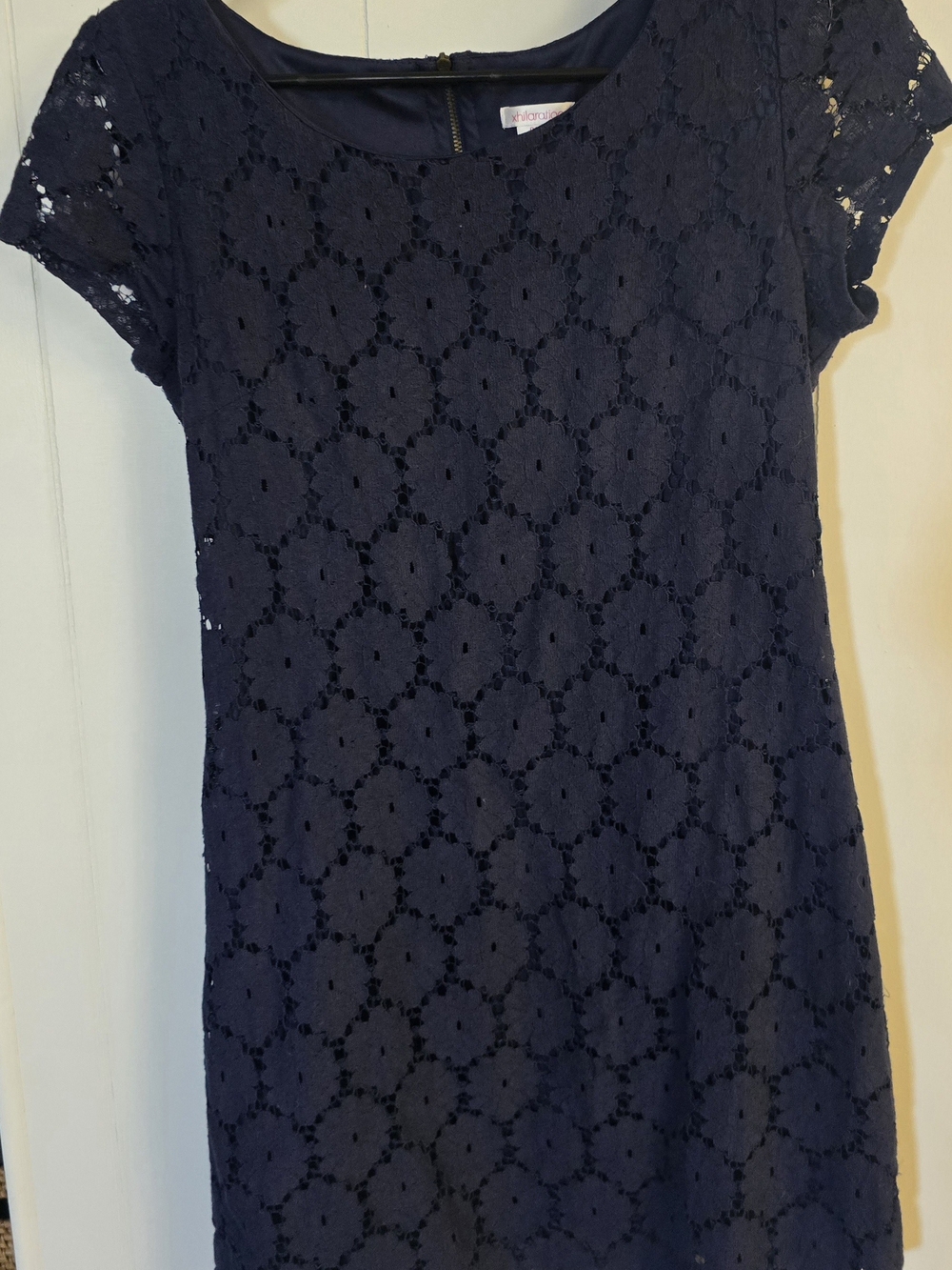 Xhilaration Navy Blue Lace Short Sleeve Dress Size S/P